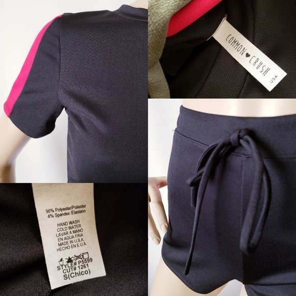 Common Crush Black, Green & Red On Trend Short Set - Picture 7 of 8